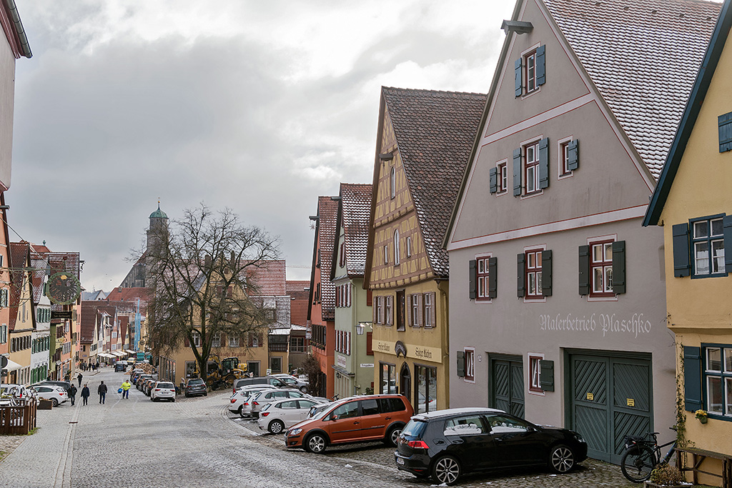 Beschriftete Häuser in der Altstadt Dinkelsbühl 04/22