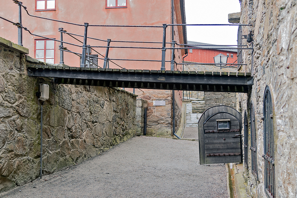 Zellen und Brücke Festung Carlsten