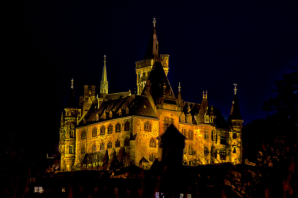 Schloss Wernigerode bei Nacht