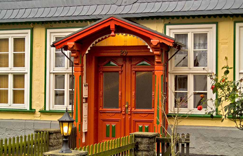 Rotes Haustür in Goslar