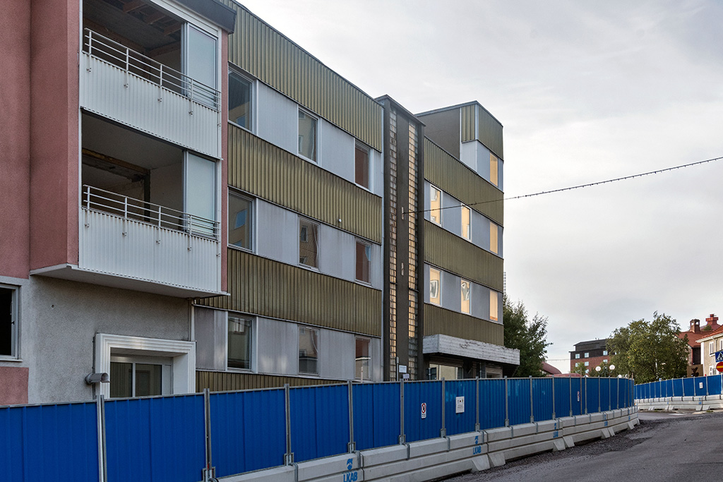 Leere Häuser in Kiruna 2023