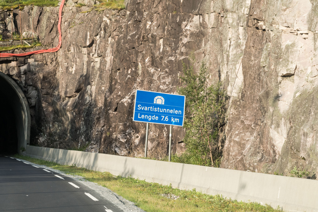 Schild Svartisen Tunnel