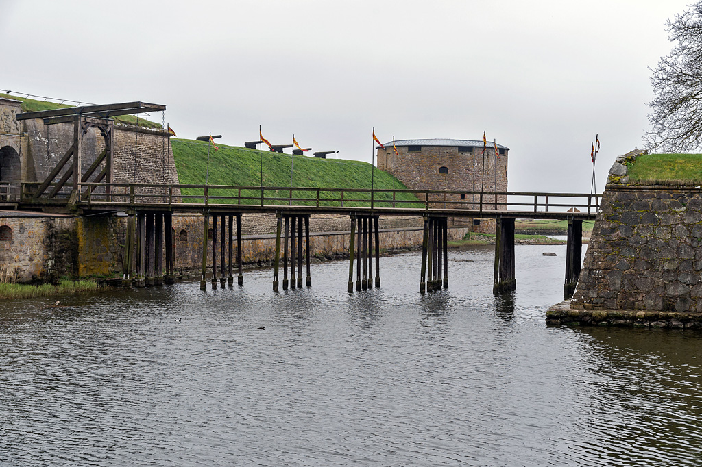 Brücke über den Wassergraben Schloss Kalmar