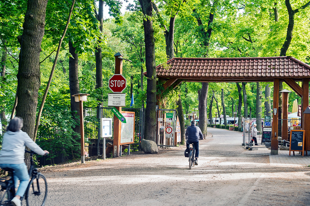 Einfahrt Campingpark Sanssouci