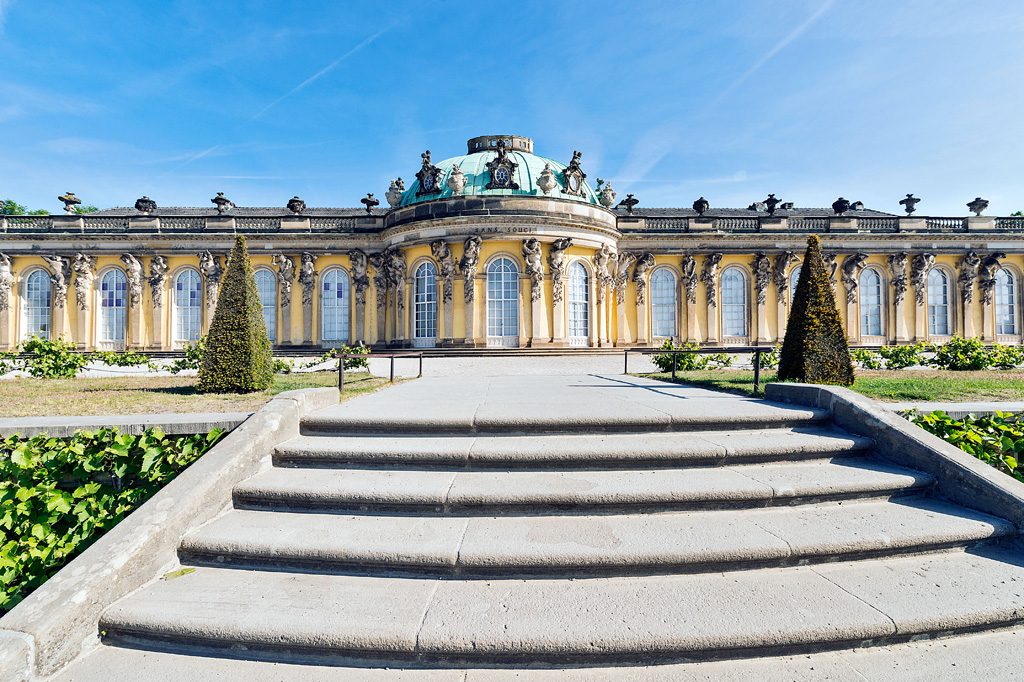 Aufgang vom Garten Schloss Sanssouci