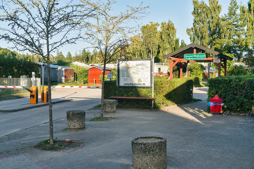 Eingangsbereich Campingplatz Mölln