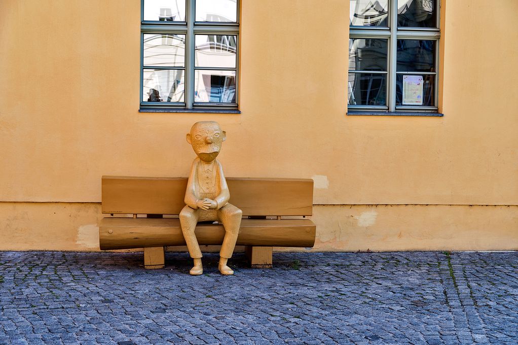 Knollenmännchen am alten Rathaus in Brandenburg