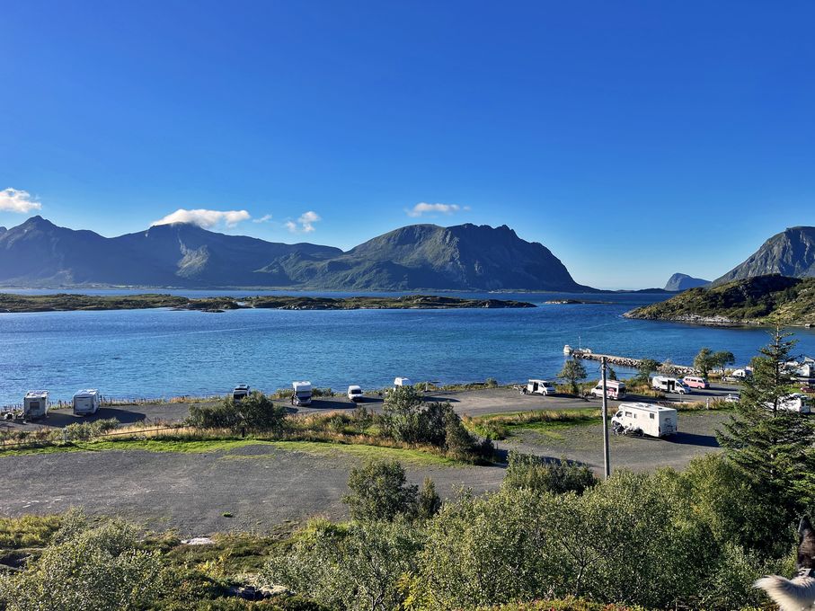 Terrassen auf dem Wohnmobilstellplatz