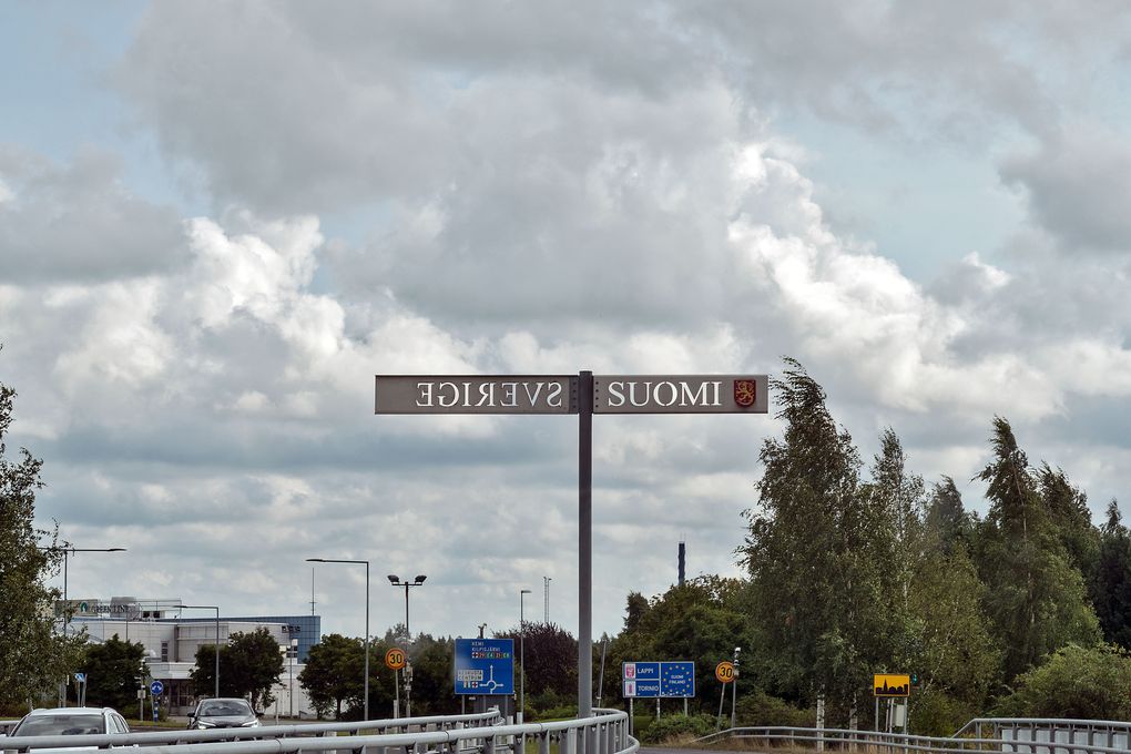 Schwedisch-finnische Grenze bei Haparanda