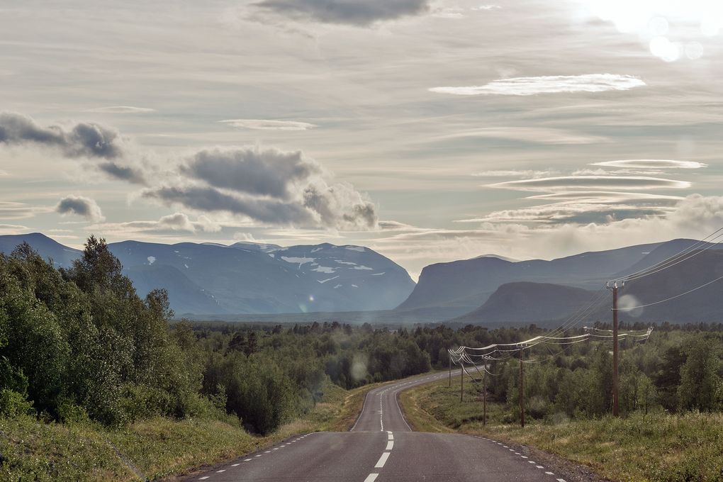 Polarsonne Richtung Nikkaluokta
