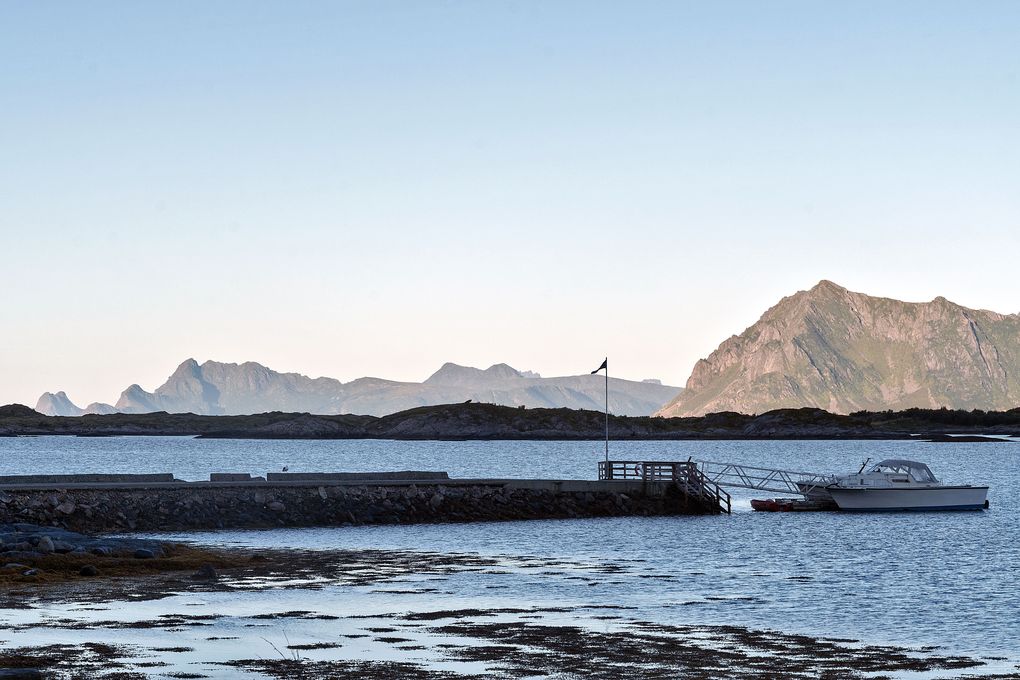 Das Boot gehört zum Bobilparkering Lofoten